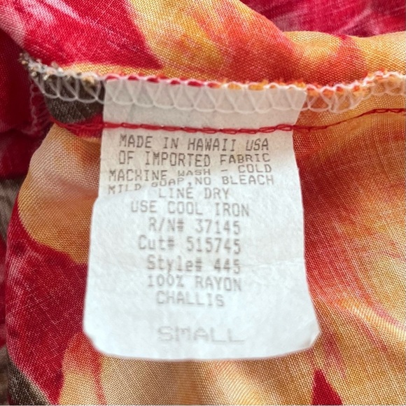 Hilo Hattie Vibrant Hibiscus Print Floral Two Piece Dress Hawaiian Size Small - Picture 8 of 13